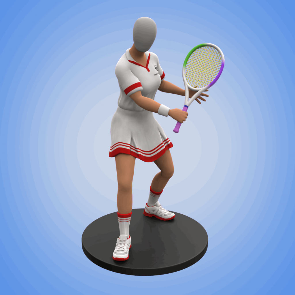 Retro tennis player