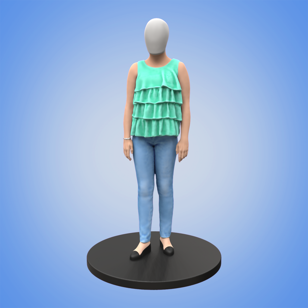 Girl with blouse, personalized figure